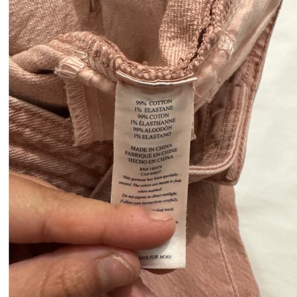 Faherty Women’s 28 Harbor High Rise Ankle Wide Leg Jeans Pink Boho Trendy Fun - Picture 8 of 12